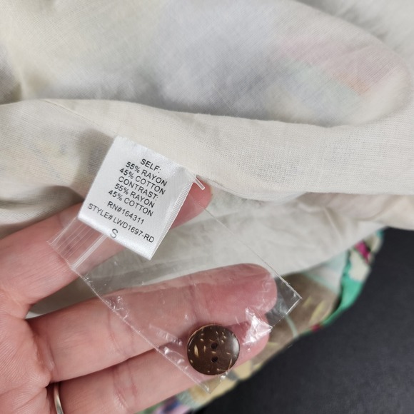 Palms Away Tropical Maxi Dress Oversize Dolman Sleeves Sz S CRUISE VACATION Beac - Picture 16 of 16